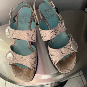 Favorite pair of platform sandals with Velcro closures